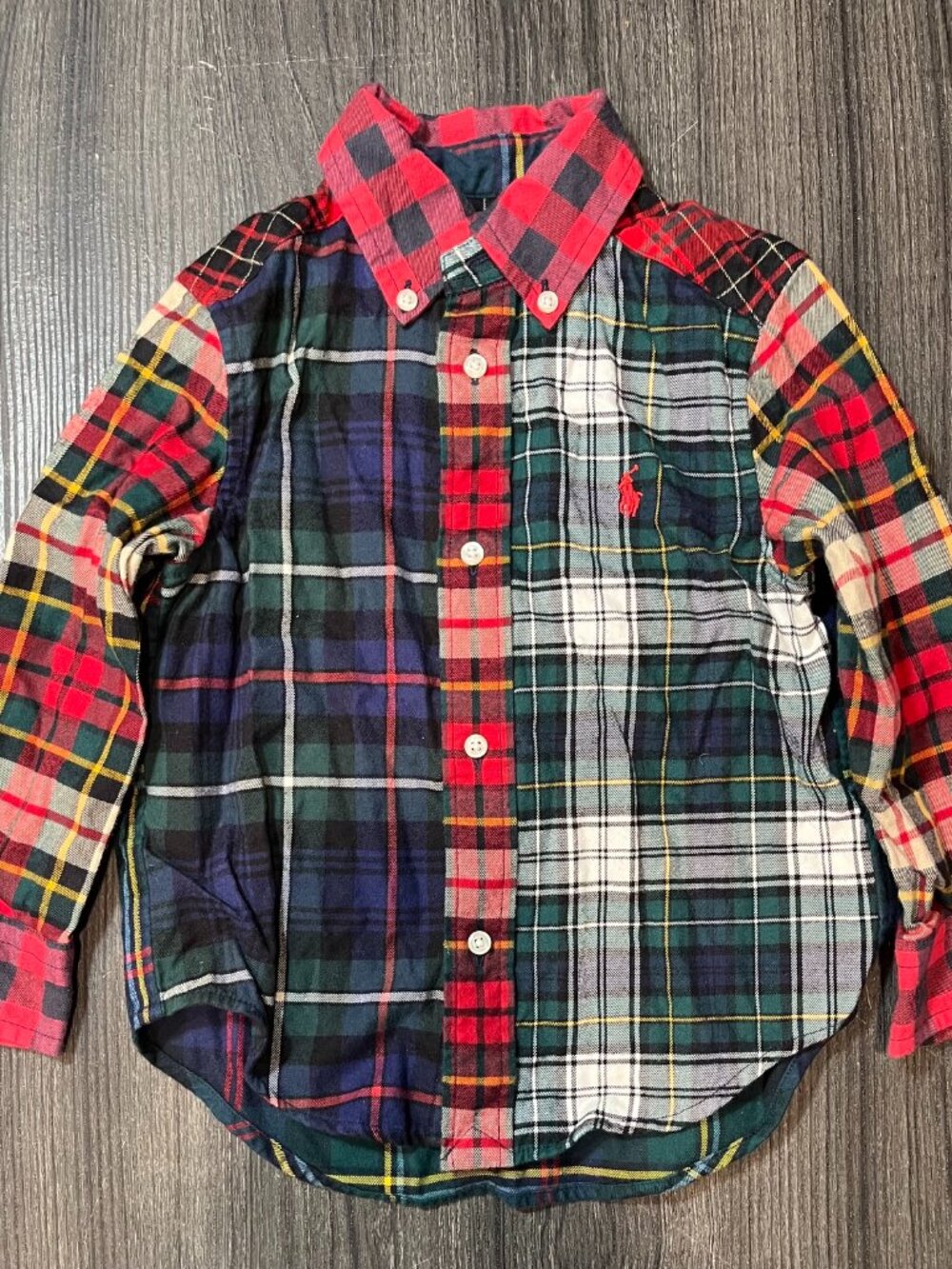 Ralph Lauren Long Sleeve Multi Plaid Button Down 2T